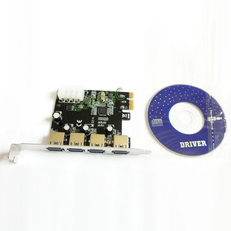 

Free Shipping Superspeed 5Gbps 4 ports USB 3.0 PCIe Control Card / PCI Express to USB3.0 Converter Adapter