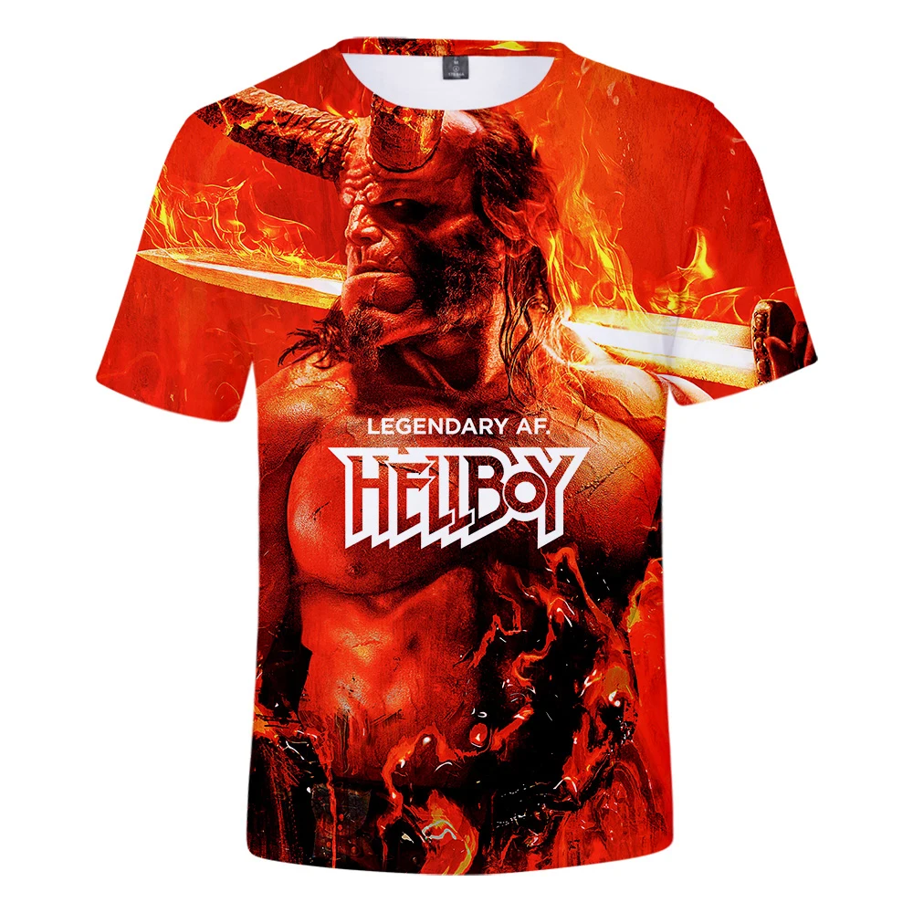 American Movie Hellboy 3 T-Shirt Men/Women 2019 New Hot Cool Hellboy: Rise of the Blood Queen Boy's/Girl's | Мужская одежда