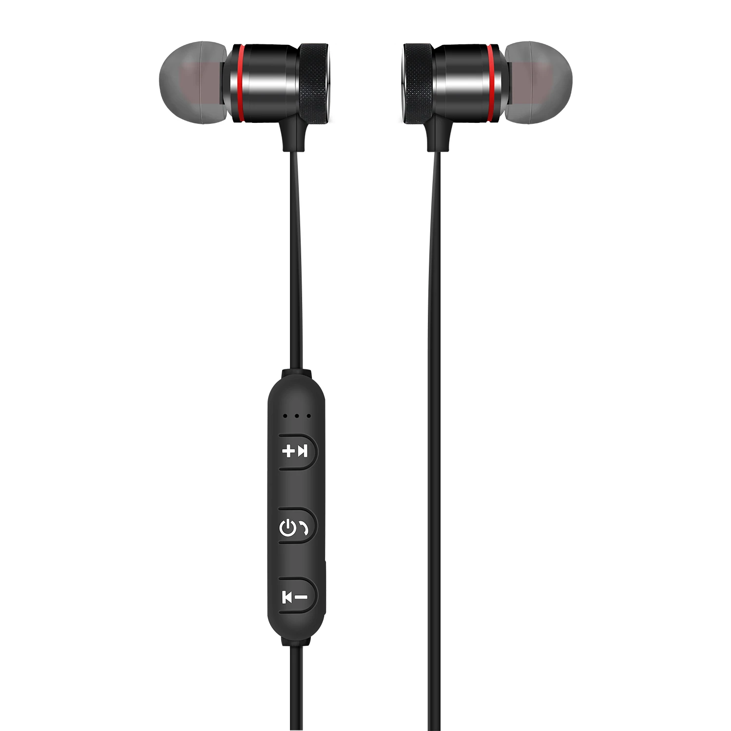 Black Earphone Bluetooth наушники стерео наушники беспроводные наушники супер бас наушник для Xiaomi iphone 5 6 6s 7 магнитные наушники - Цвет: Black Earphone