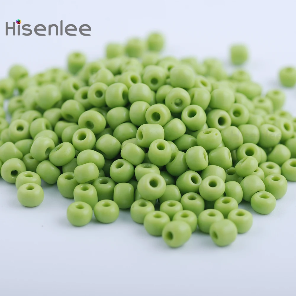 Hisenlee 4 мм 50 г/упак. самодельные светло зеленые цветные бусины без выцветания для