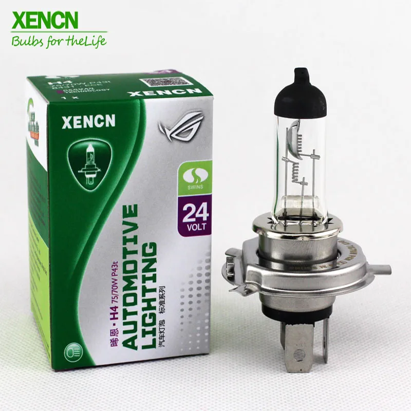 Автомобильные галогенные лампы XENCN H4 P43t 24 В 75/70 Вт 3200 к прозрачные оригинальные