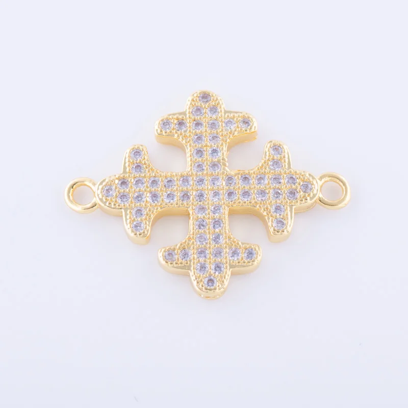 Принадлежности для ювелирных изделий 5 шт. циркониевые кресты подвески браслета