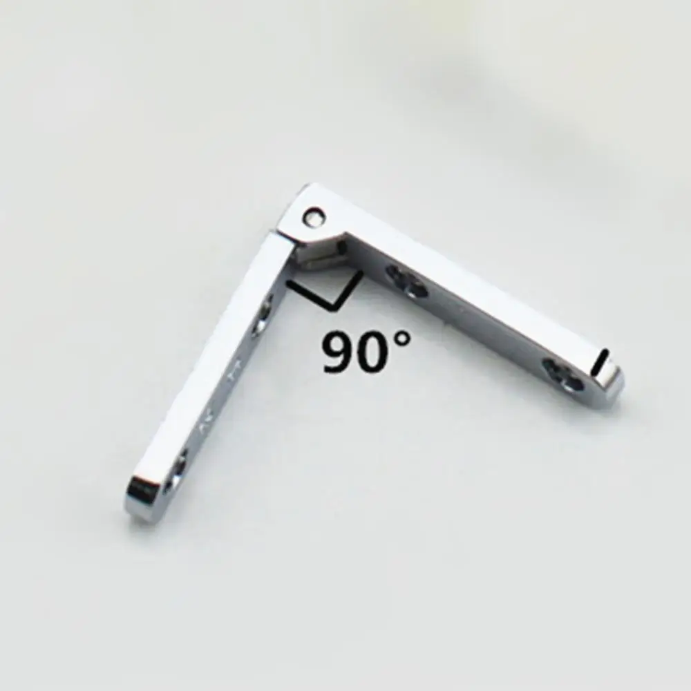 SILVER 10pcs-деревянная коробка фурнитура Аксессуары из цинкового сплава семиобразный шарнир Высококачественная деревянная коробка со словом литой шарнир - Цвет: SILVER