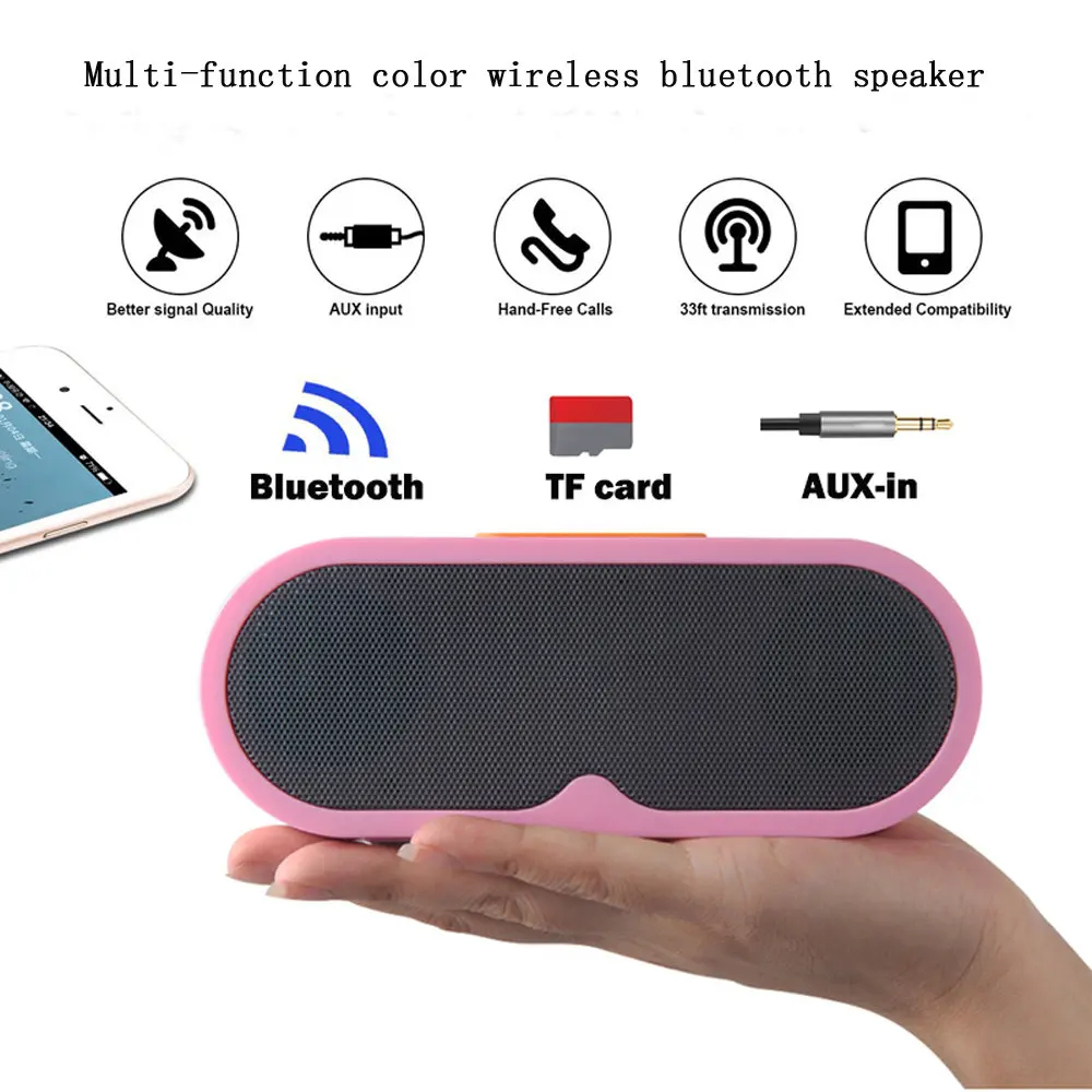 Многофункциональный цветной Портативный беспроводной Bluetooth колонка ПК на