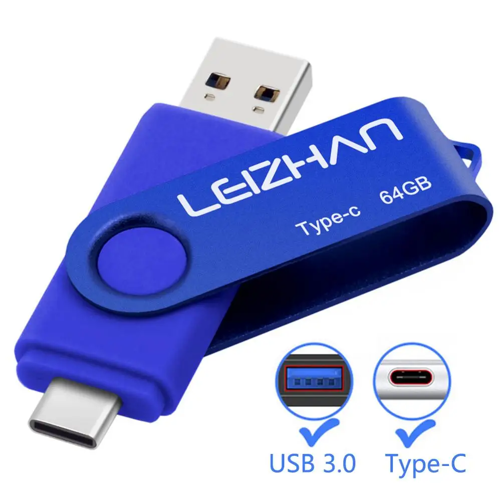 USB флеш накопитель LEIZHAN USBC usb Type C 256/128/64/32/16/3 0 Гб|USB флэш-накопители| |