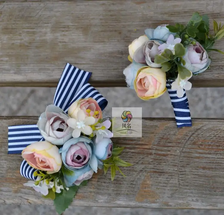 2 шт. бутоньерки-бутоньерки брошь искусственный микс разные цвета корсаж