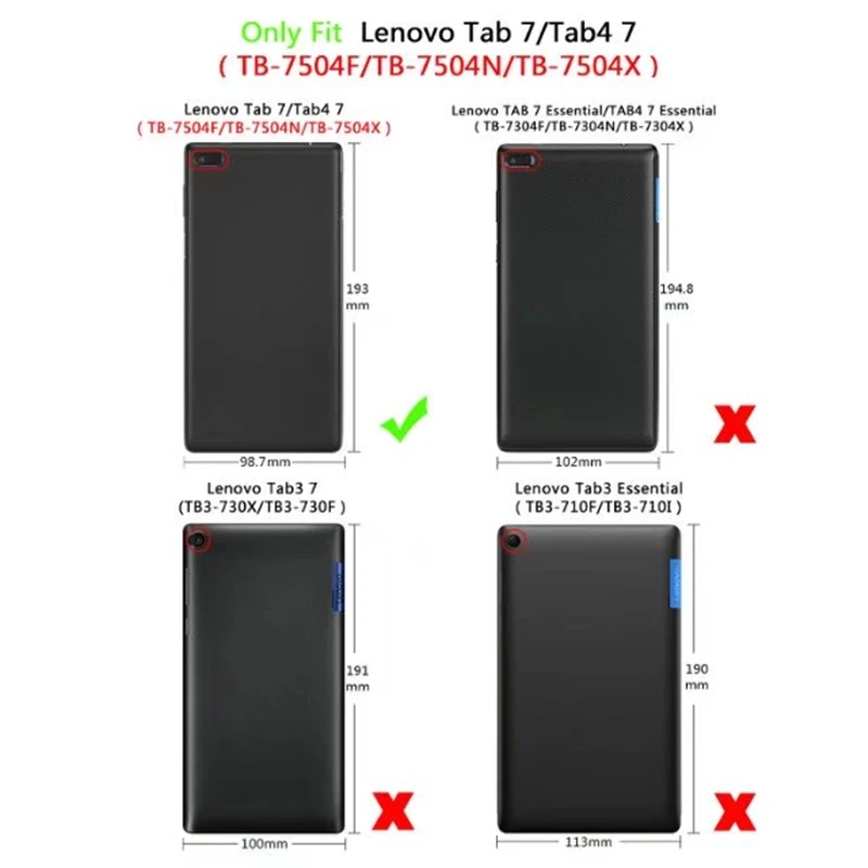 CucKooDo Lightweight Tri-Fold Stand Cover PU Leather Case For Lenovo Tab 4 7 (TB-7504F/TB-7504N/TB-7504X) Released in 2017 | Компьютеры и