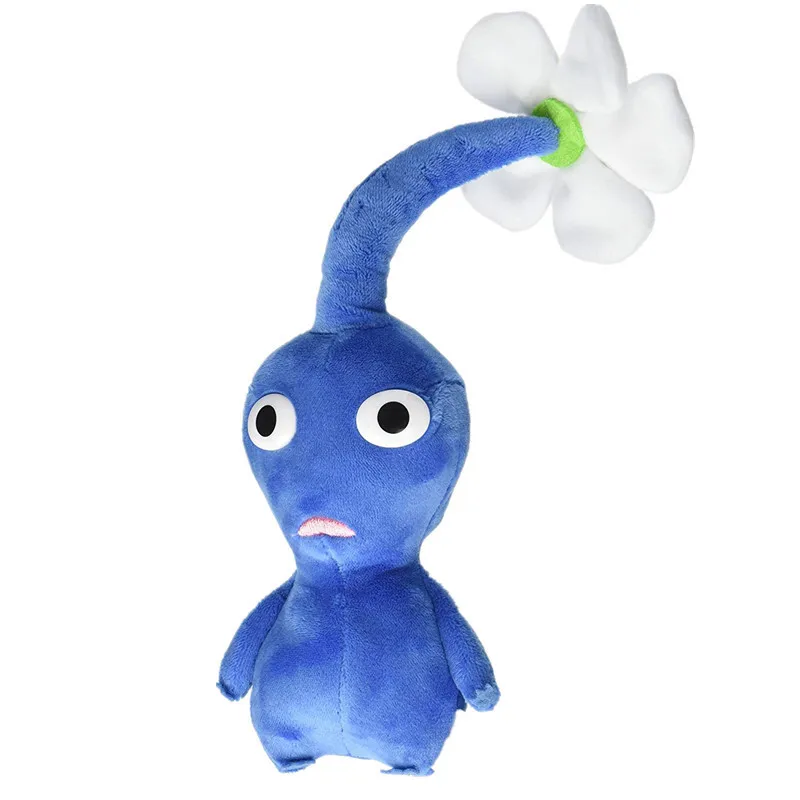 Синий Pikmin мягкая плюшевая кукла игрушка для дома 18 см Декор Игрушка красный синий желтый цветы детский подарок - Цвет: Синий