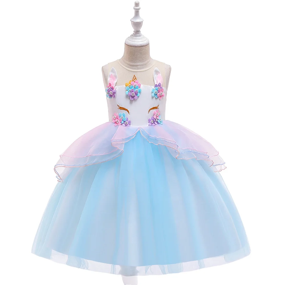 

New Sleeveless Ballgown Princess Girl Tutu Dresses Fower Girl Dresses ForProm Evening Party Puffy Gown