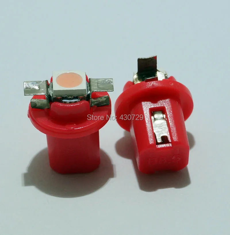 KTSCAR 100 шт. b8.5 5050 светодиодный 1 SMD T5 светодиодный автомобильный манометр Speedo Dashboard светильник 12 В синий красный зеленый белый