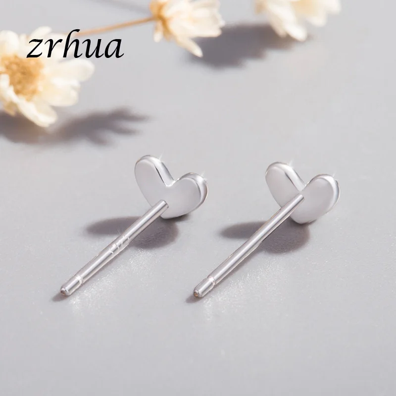 ZRHUA, новинка 925, серебряные милые элегантные серьги-гвоздики для женщин и девушек, маленькие подарки, горячая Распродажа, 925, ювелирное изделие с штампом, женские серьги для вечеринки