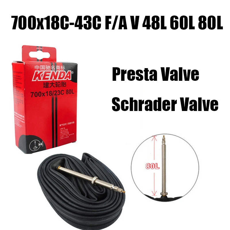 1 шт. внутренняя труба для велосипедных покрышек 700x18C 43C Presta F/A V 48L 60L