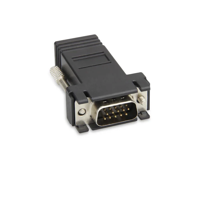 2 шт. RJ45 to VGA удлинитель штекер к локальной сети CAT5 CAT6 Ethernet кабель переходник с