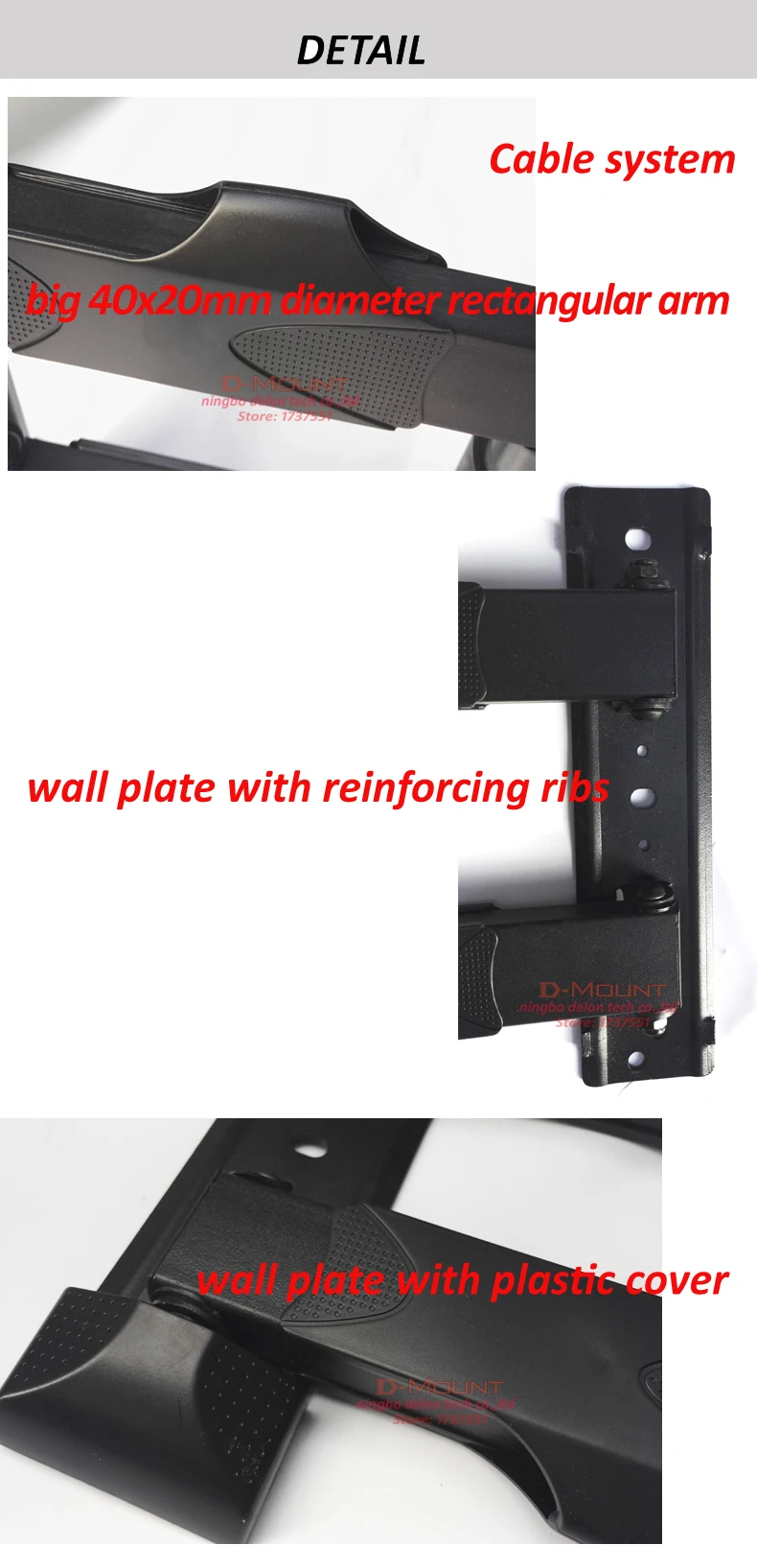 Lcd-N4 1"-37" 25 кг 3 рукоятки 30-420 мм низкий профиль полный движения ТВ настенный кронштейн lcd крепление Стенд Поддержка наклона 15 градусов 180 Поворотный