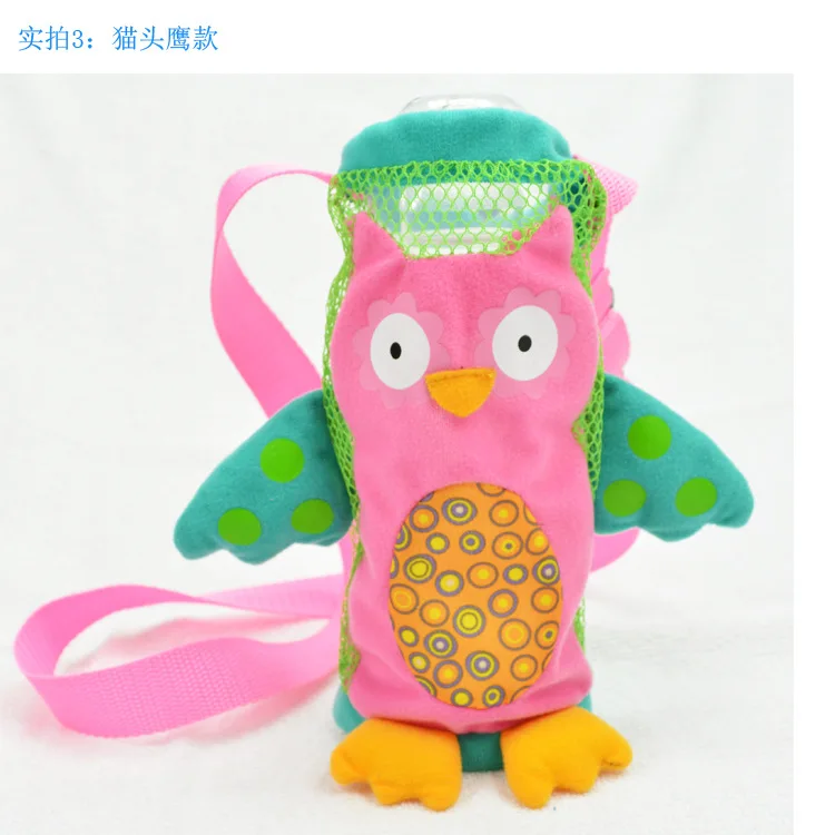 Owl Детская Крышка для бутылочки для кормления сумки детские сетчатые с карманом для фляжки с регулируемым ремнем Термосумка для кормления бутылочки детские - Цвет: Owl