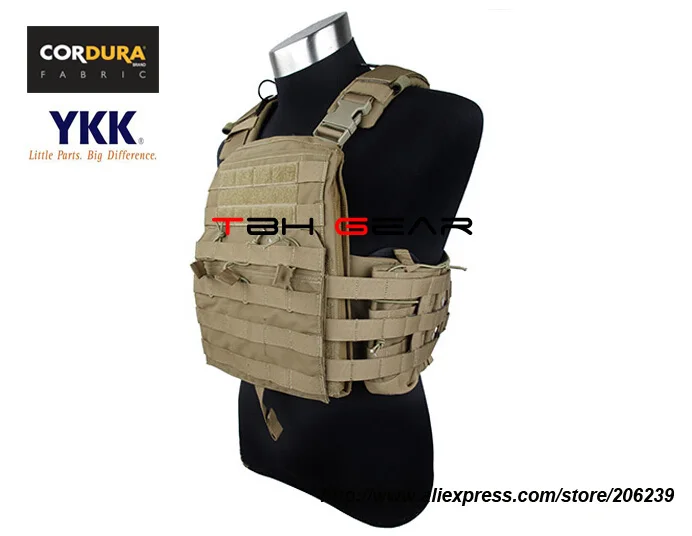 Тактический военный жилет TMC NC для перевозки тарелок Койот Cordura MOLLE коричневого