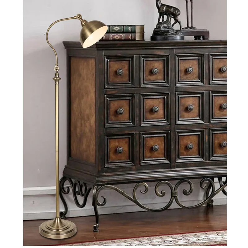 Роскошные Ретро торшер европейские антикварные Утюг Спальня Гостиная столовая