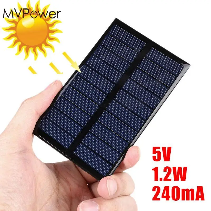 Ячейка солнечной панели MVpower 5 в 1 2 Вт 240 мА солнечный модуль энергии для