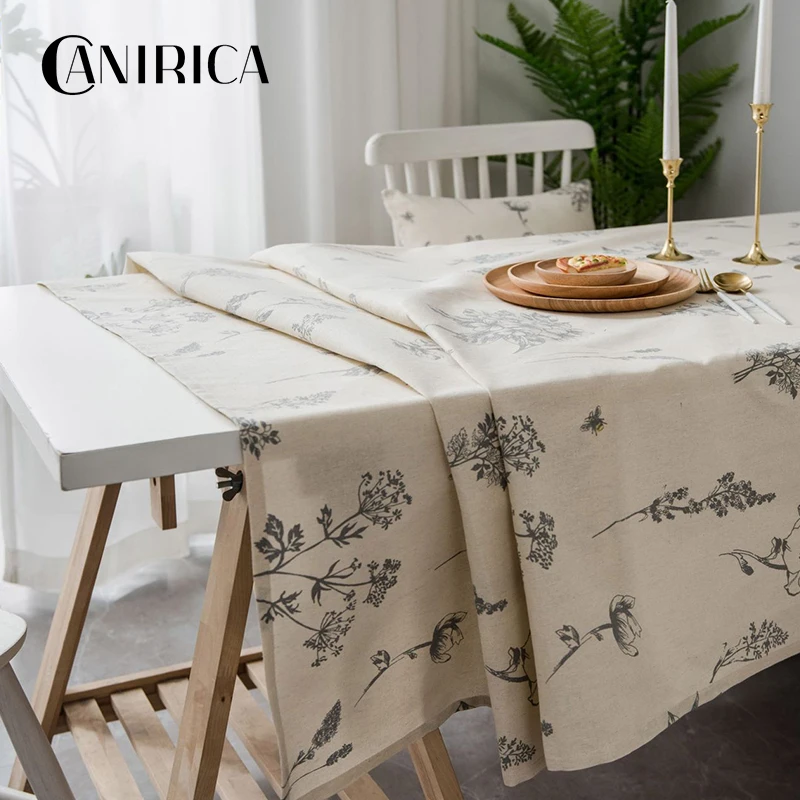 CANIRICA скатерти пасторальные скатерти льняные скатерти Mantel Blanco прямоугольный домашний декор кухонные аксессуары украшения