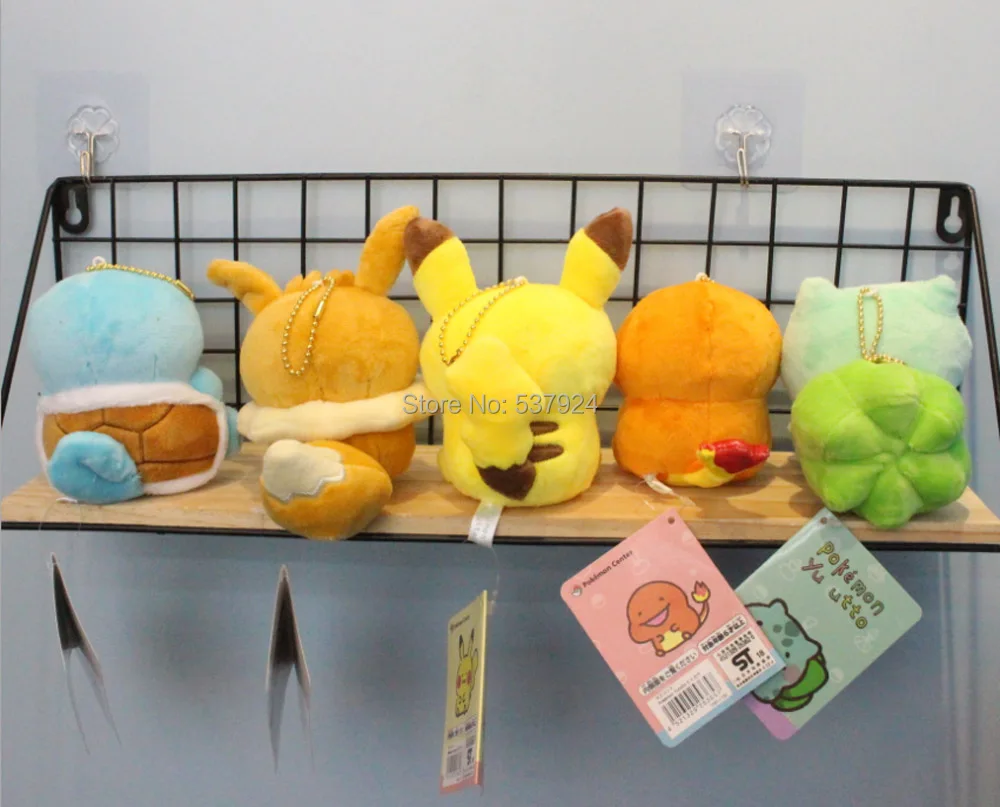 Новые 5 стилей YT Pikchu Eevee Charmander настенные наклейки " 10 см Брелок-плюшевая кукла подвеска-CPPY