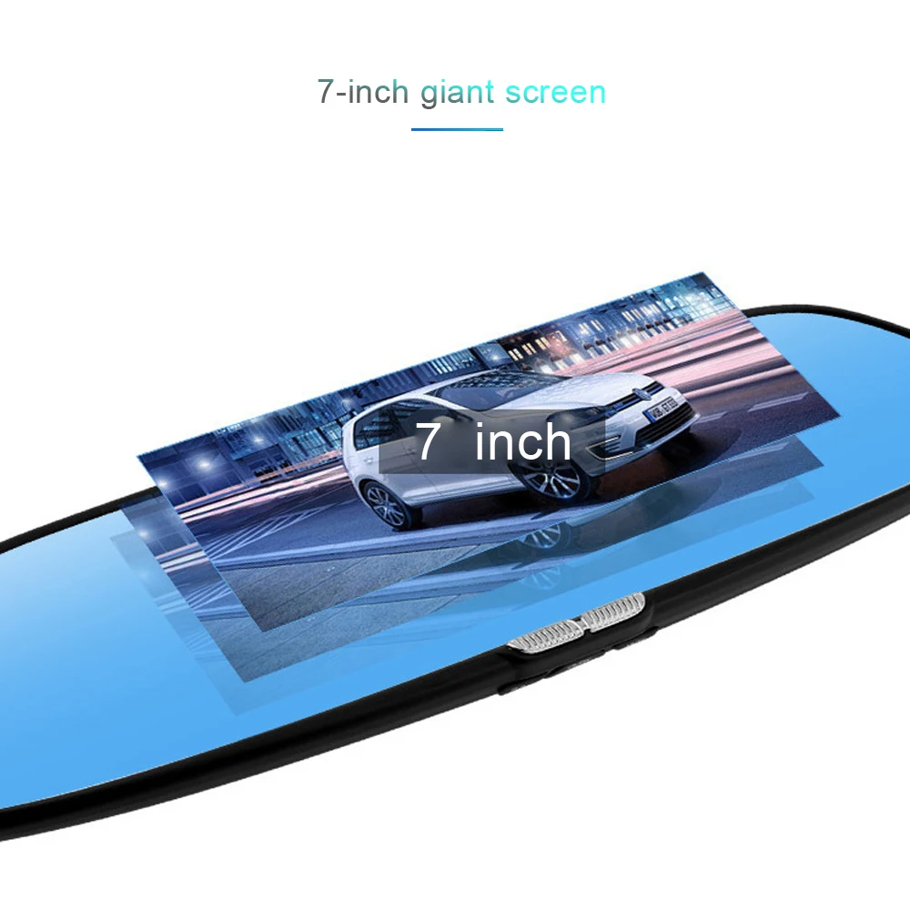 Автомобильный видеорегистратор ADDKEY Full HD 1080 P, 7,0 дюймов, ips, сенсорный экран, рекордер, камера с двумя объективами, камера заднего вида, авто регистратор, видеорегистратор