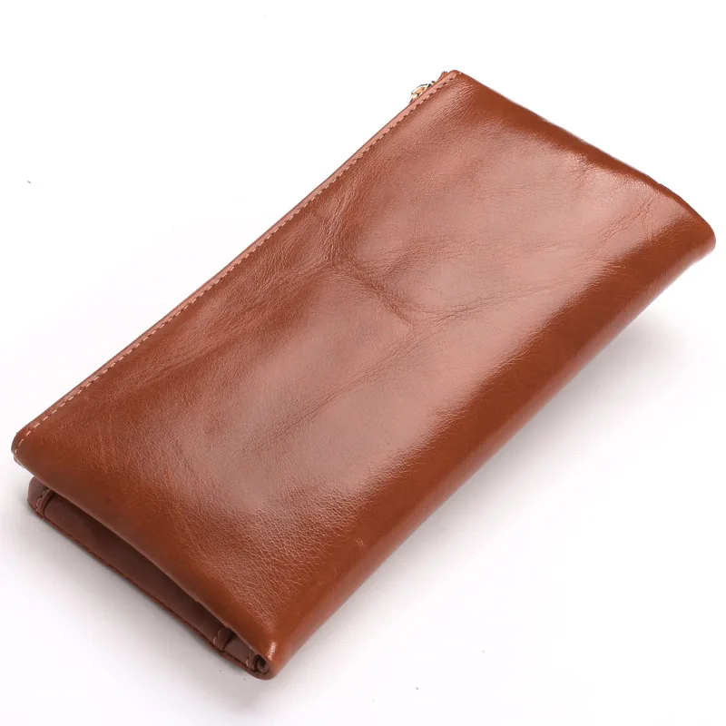 Классические длинные кошельки из натуральной кожи для мужчин и женщин