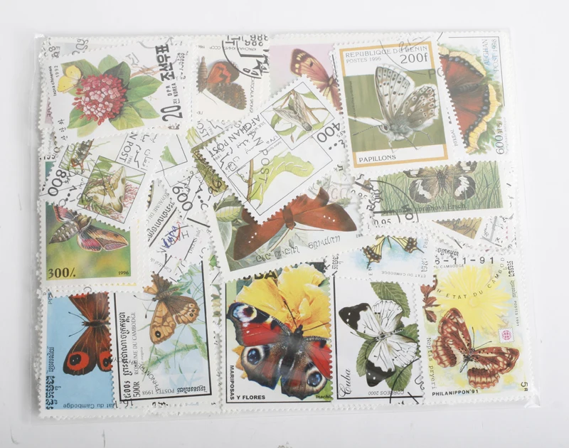 Imemo 50 шт./лот бабочка все отличается от многих стран без повтора неиспользованные