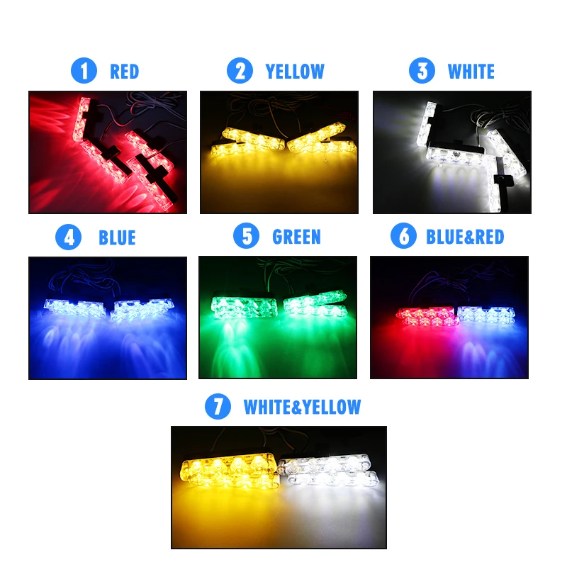 Enjoynight 4x4 LED Wireless Remote 12V Flashing DRL Automobiles Strobe Warning light Car Police Ambulance Emergency day | Автомобили и
