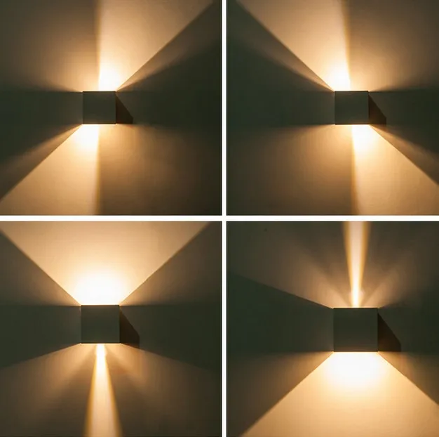 Goede Moderne LED Wandlamp 6 W 12 W COB Aluminium Up Down Indoor Wandmontage Kubus Living Eetkamer Gang Verlichting Decor AC85-265V