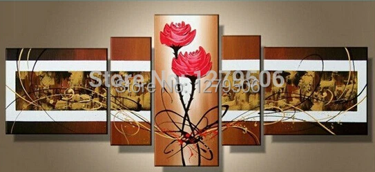 Арт Картины Цветы Картина маслом на холсте искусство стены розовый цветы для