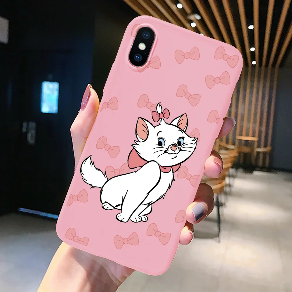 hdjmao Милое розовое платье с принтом "кошечка Мари" для samsung S10e чехол A70 A50 S7 край S8 S9 плюс J4 J6 A6 Note 8 9 силиконовый чехол для samsung A7 A9 - Цвет: hdjmao