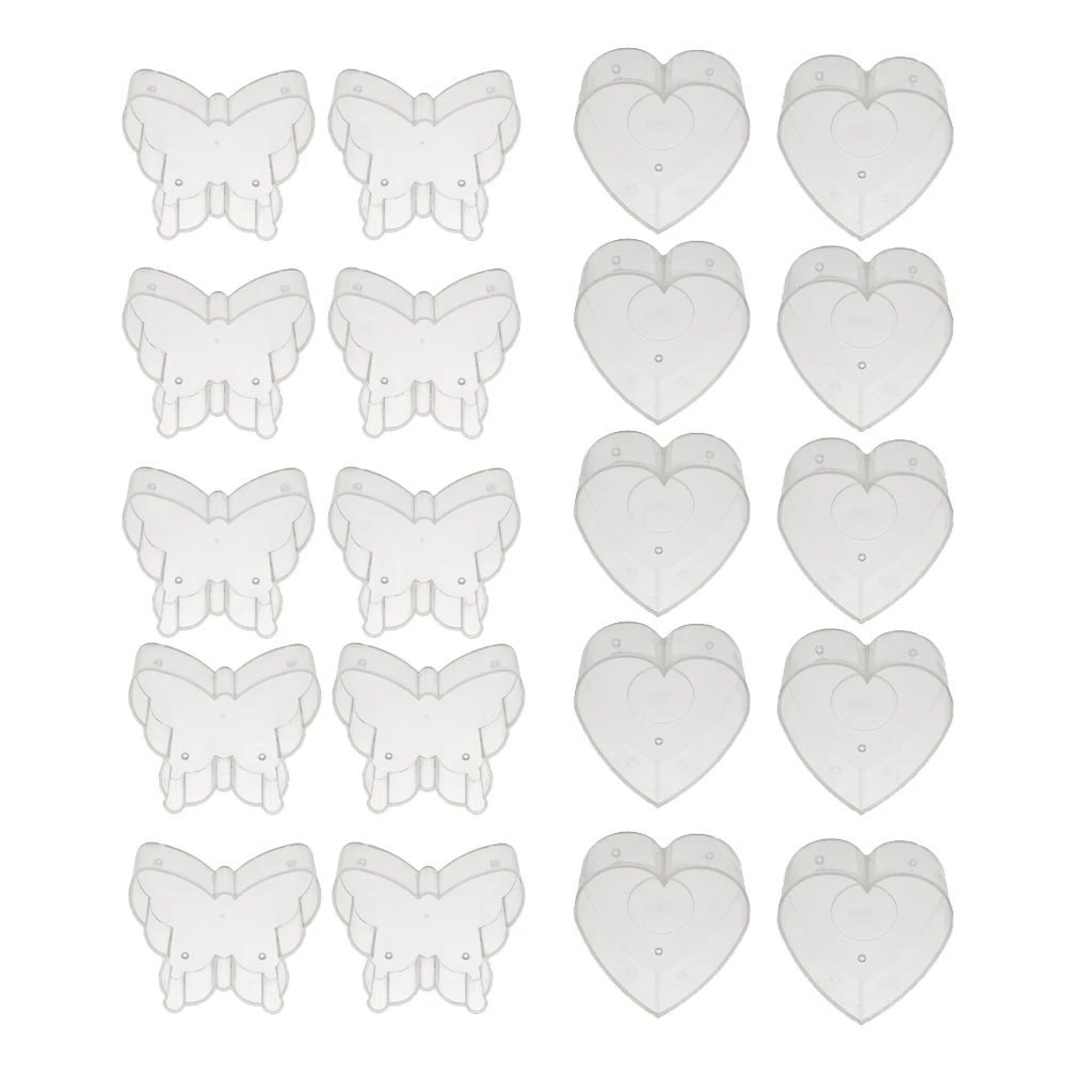 20 шт. прозрачные чайные чашки с сердечками и бабочками палочки ароматизированные