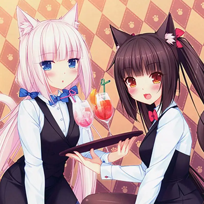 Окт. Домашний текстиль Nekopara аниме Chocolat & ванили микро ткань имитирующая замшу