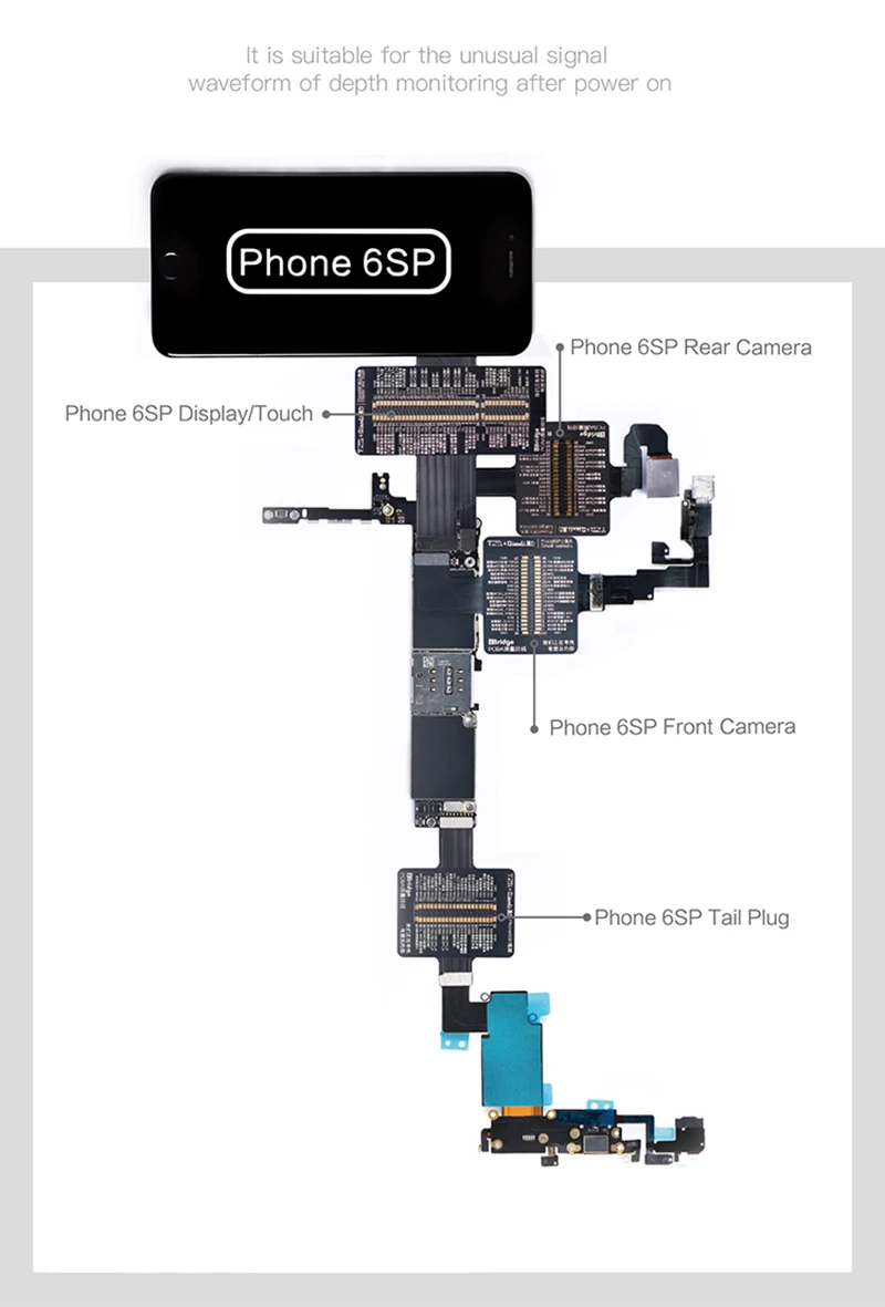 IBridge измерительный кабель для iPhone 6, 6 P, 6 S, 6SP, 7, 7, P, 8, 8 P, X, материнская плата, контактное сопротивление, напряжение, сигнал, тест, удлинитель, ремонт