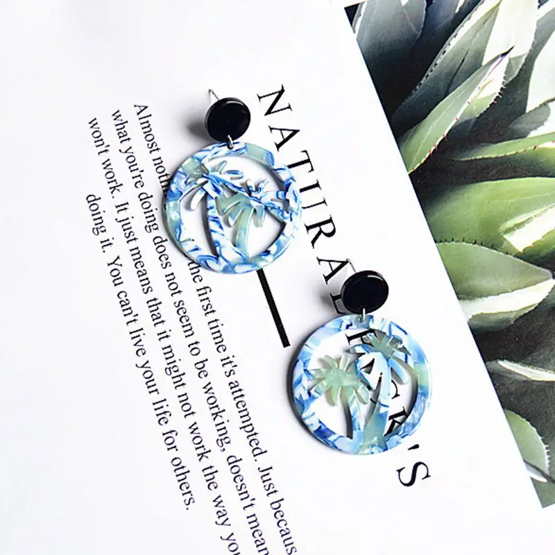 Акриловое кокосовое дерево модные женские украшения | Украшения и аксессуары