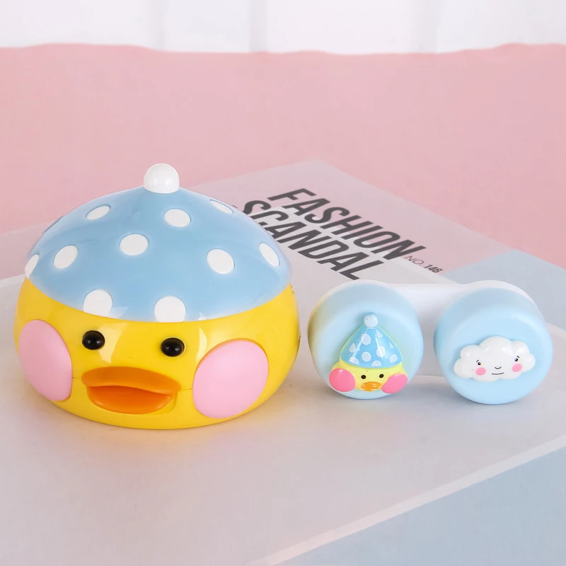 MLLSE New Brand Contact Lens Mate Box Women Men Duckling Receiving Stylish Transparent Unisex Portable Case | Аксессуары для