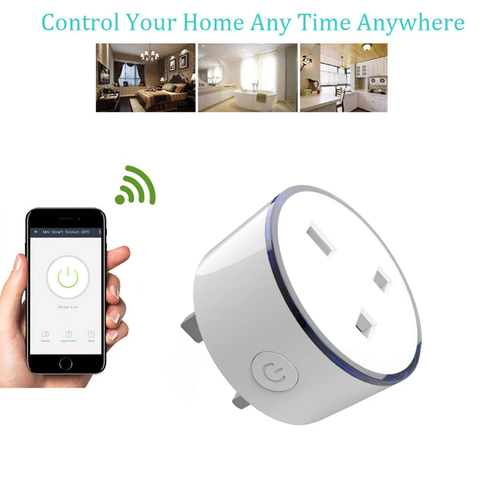 Беспроводной смарт разъем WiFi розетка питания Amazon Alexa/Google Home/IFTTT|Компьютерные