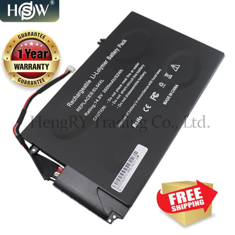 HSW 3 ячейки Аккумулятор для ноутбука EL04 EL04XL ELO4XL HSTNN IB3R UB3R TPN C102 HP ENVPR4 I5 3317U ENVY 4 4T 1000 Envy