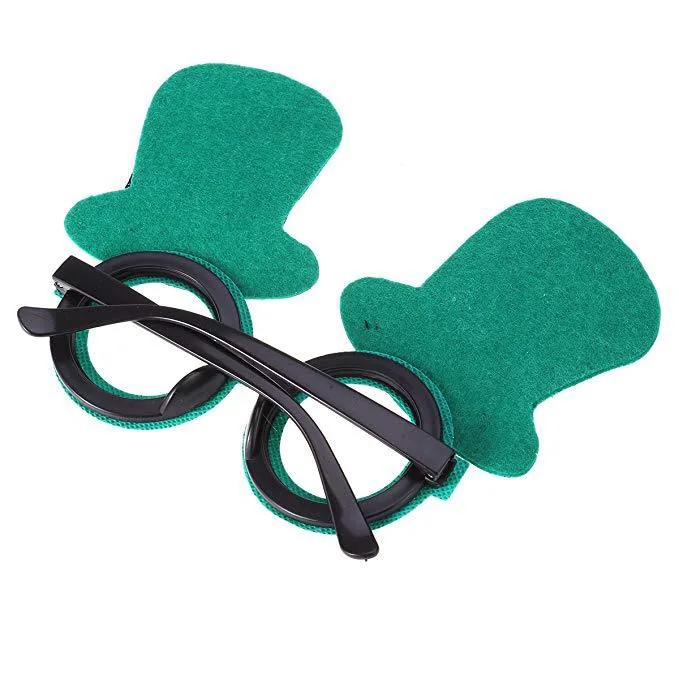 

Irish holiday onion powder glasses green clover hat glasses st. Patrick's holiday party glasses