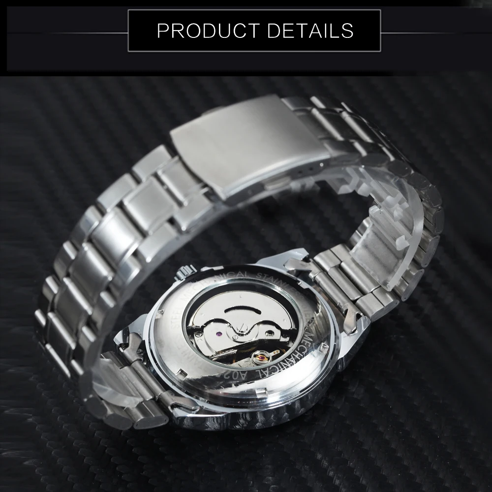 WINNER Топ бренд Роскошные модные повседневные автоматические механические часы