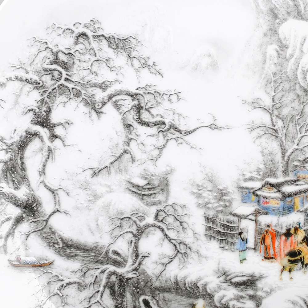 Цзиндэчжэнь керамическая Китайская древняя тарелка для тройной романтики