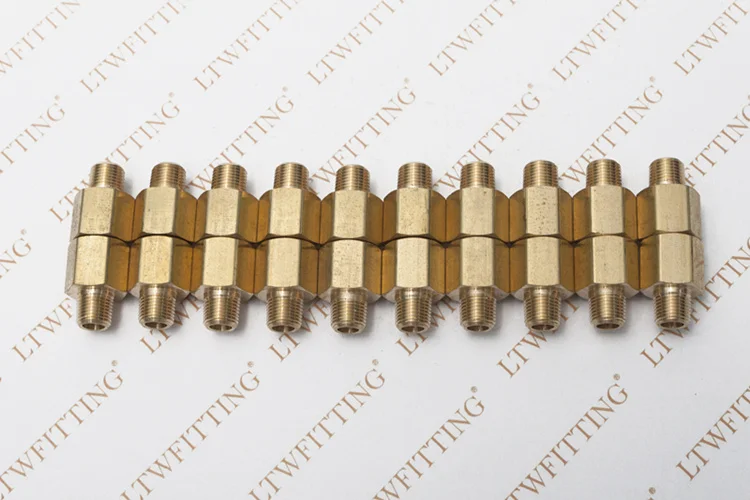 LTWFITTING Латунная Труба 1/4 &quotFemale x 1/8&quot Мужской адаптер NPT топливный газовый