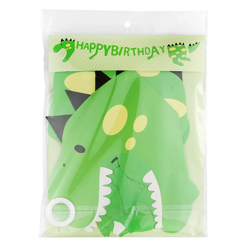 Детский праздничный баннер в виде динозавра фотофлаг фотография подарок на день