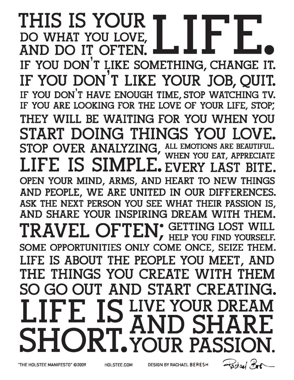 Life Words украшение дома Классическая мода на заказ Бесплатная доставка плакат