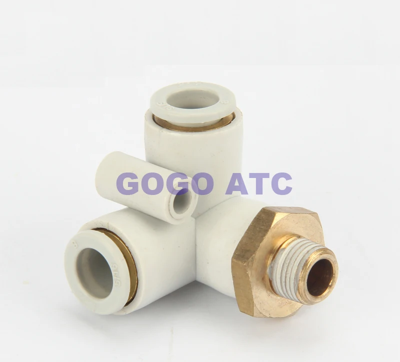 SMC Tee type fittings One-touch pipe Fitting Male thread KQ2D External screw three-way Quick Connector Pneumatic Components |