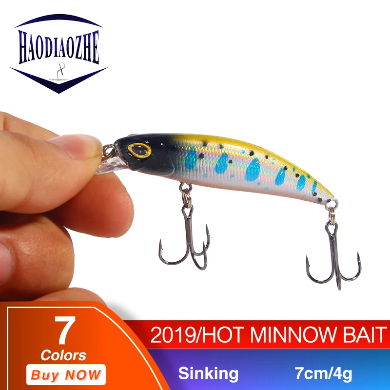 HAODIAOZHE 1 шт. рыболовная приманка гольян твердый воблер искусственная наживка Isca 70