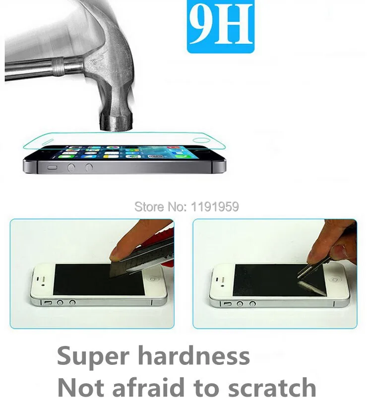 10pieces Camber 0.3mm Ultra Thin HD Clear Explosion-proof Tempered Glass Screen Protector Cover Guard Film for iPhone 4 4S 4G | Мобильные