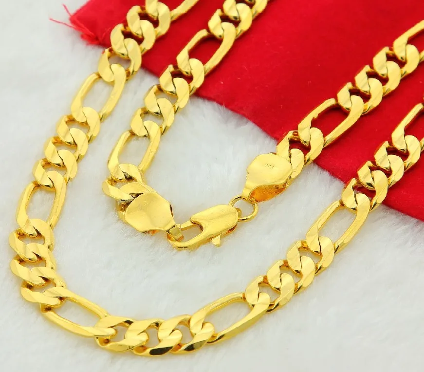 Kiteal Высокое качество 24K цепочка золотого цвета желтое чистое мужское ожерелье