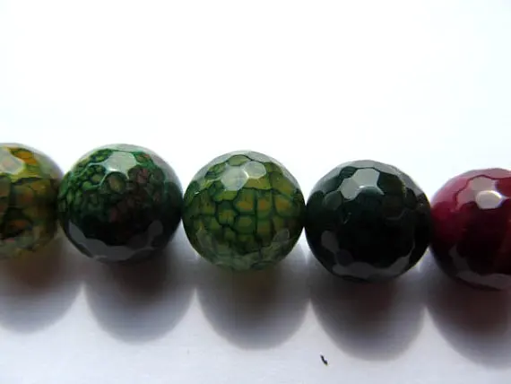 

high quality 8mm 2strands gergous agate bead round ball faceted assortment crystal jewelry beads