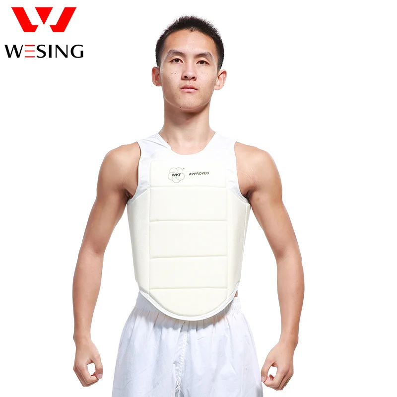 Фото WESING Karate защита для груди для мужчин WKF одобренная для карате защита для груди для взрослых тренировочная защита для груди жилет для каратэ с... №4